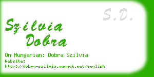szilvia dobra business card